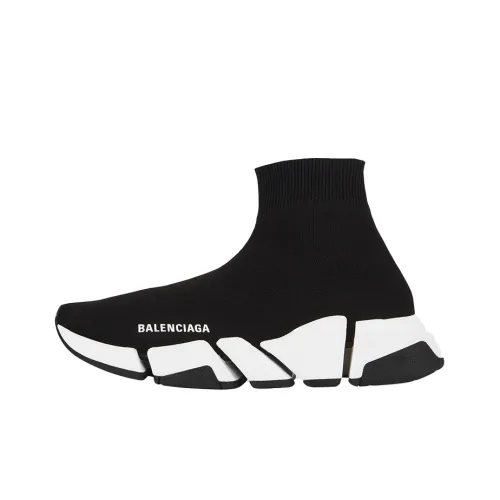 Balenciaga Speed 2,0 Высокие Кроссовки Спортивные Мужские Белые Черные