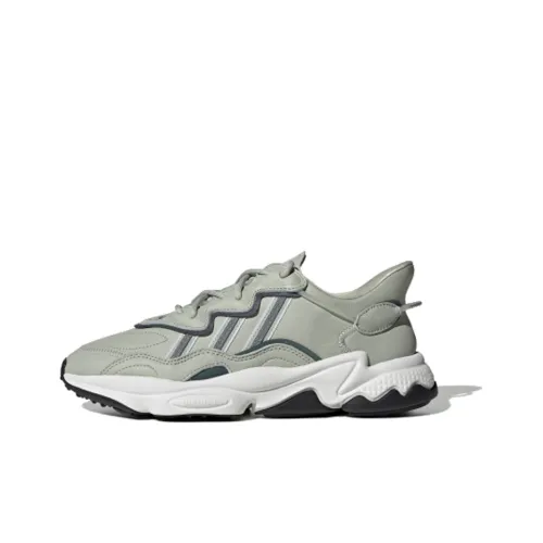 Adidas Originals Ozweego Шок Абсорберы Противоскользящие Устойчивые к Износу Низкий Топ Повседневный Унисекс Серый Белый