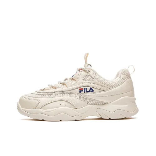 FILA FUSION Ray 1 Дышащий Низкий Топ Повседневная Обувь Унисекс Микро Белый