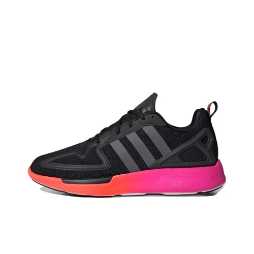Adidas Originals ZX 2K Flu Bottom Resistant Low Top Casual Unisex Black Pink Red Adidas Originals ZX 2K Flu Bottom Resistant Низкий Топ Повседневный Унисекс Черный Розовый Красный