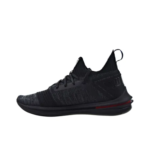 PUMA Ignite SR EVOKNIT Амортизация Износостойкая Низкая Кроссовка Спортивная Обувь Унисекс Черная