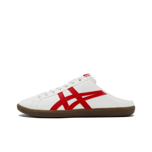 Onitsuka Tiger DD Trainer Sabot Устойчивый к истиранию Низкий Топ Casual Унисекс Бежевый Красный