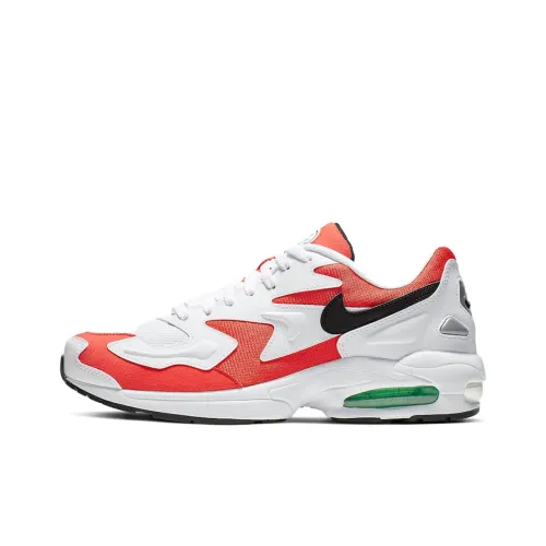 Nike Air Max 2 Свет Habanero Красный Амортизация Низкий Топ Повседневный Унисекс Красный