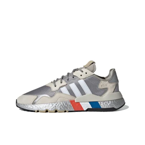Adidas Originals Nite Jogger Slip-resistant Abrasion-resistant Lightweight Low Top Casual Unisex Silver Brown Adidas Originals Nite Jogger Противоскользящий Устойчивый к истиранию Легкий Низкий Топ Повседневный Унисекс Серебряный Коричневый
