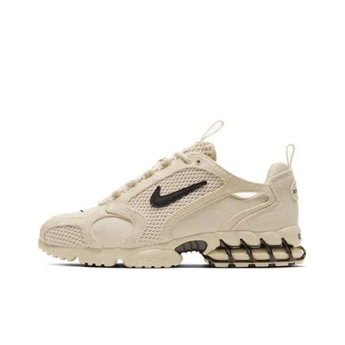 Stussy x Nike Air Zoom Spiridon Cage 2 Low Топ Повседневная обувь Унисекс Пустынный желтый