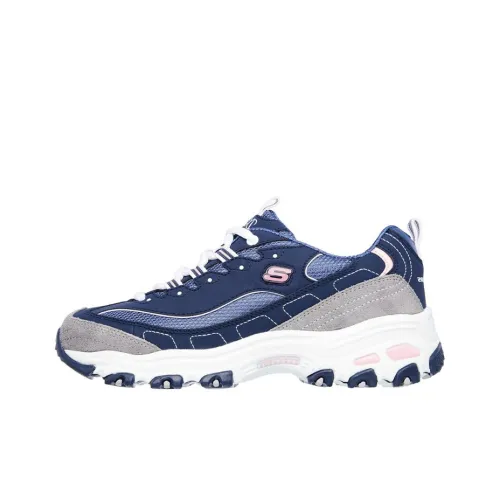 Skechers D'Lites Low Топ Повседневная обувь Женская Серый Синий