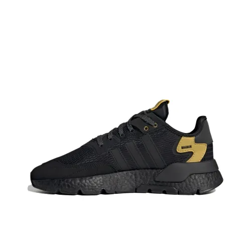 Adidas Originals Nite Jogger Slip-resistant Abrasion-resistant Breathable Low-top Casual Unisex Black Gold Adidas Originals Nite Jogger Противоскользящий Устойчивый к истиранию Дышащий Низкий Топ Повседневный Унисекс Черный Золото
