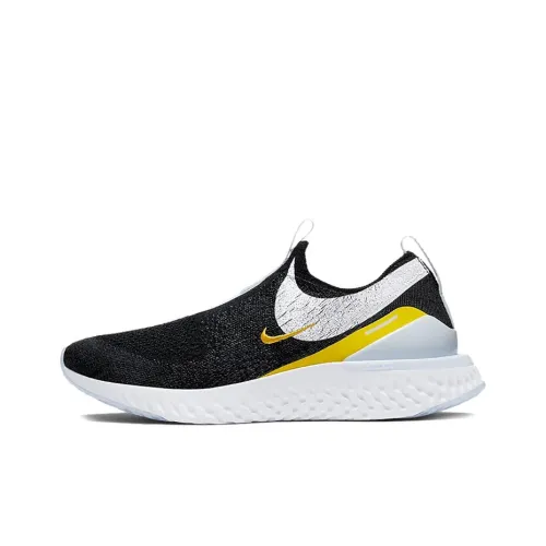 nike Epic Phantom React Flyknit Slip Resistant Дышащий Легкий Низкий Топ Повседневная обувь Женская Белый Черный Желтый