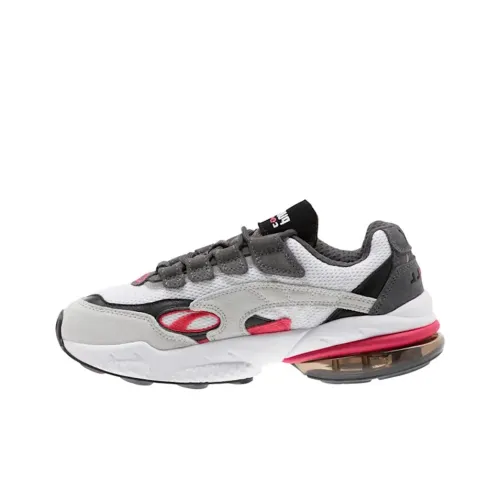 PUMA CELL Амортизация Устойчивость к истиранию Дышащий Низкий Топ Повседневная обувь Женская Белый Розовый