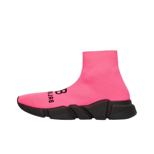 Balenciaga Speed Переработанный Высокий Топ Повседневная Обувь Женская Розовая