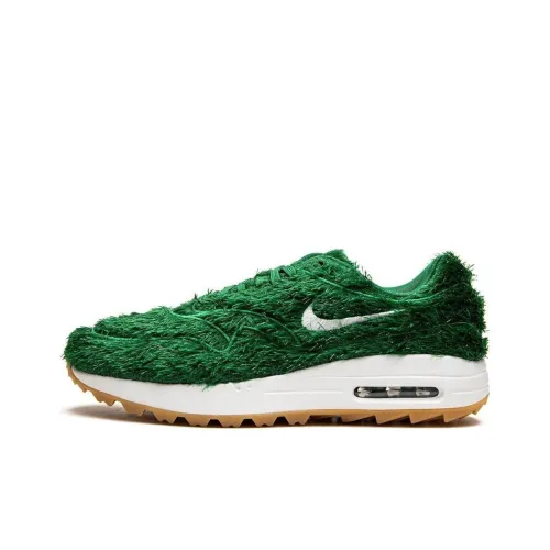 Nike Air Max 1 Амортизация Износостойкий Низкий Топ Беговые кроссовки Унисекс Зеленый