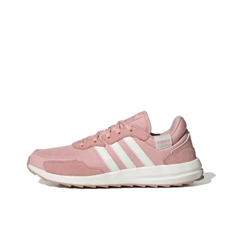 ADIDAS NEO Retrorun Амортизаторы Slip-on Устойчивый к истиранию Низкий Топ Casual Женский Розовый Белый