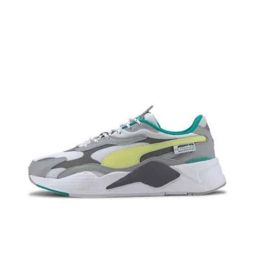PUMA RS X Mercedes AMG Petronas Низкий Топ Повседневная Обувь Мужская Серый Зеленый