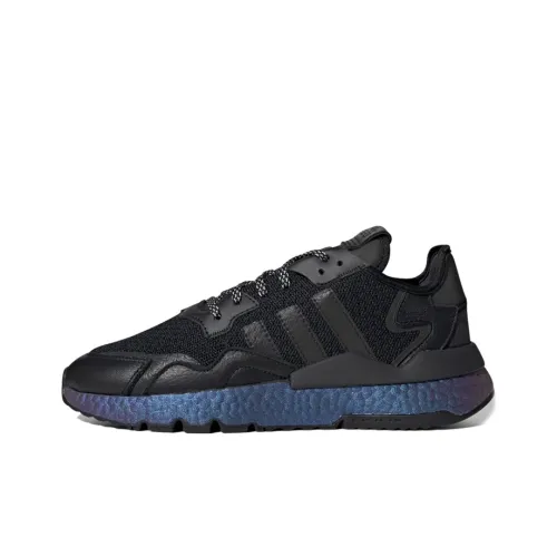 Adidas Originals Nite Jogger Slip-resistant Abrasion-resistant Breathable Low-top Casual Unisex Black Blue Adidas Originals Nite Jogger Противоскользящий Устойчивый к истиранию Дышащий Низкий Топ Повседневный Унисекс Черный Синий
