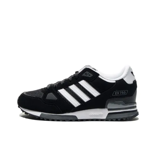 Adidas Originals ZX 750 Устойчивый к истиранию Низкий Топ Casual Унисекс Черный Белый