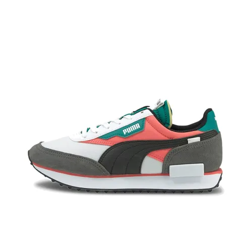 PUMA Future Rider Play On Амортизация Устойчивый к истиранию Легкий Низкий Топ Casual Унисекс Серый Розовый Белый