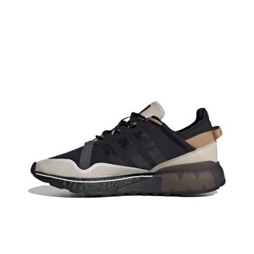 Adidas Originals ZX 2K Boost Slip Resistant Abrasion Resistant Breathable Low Top Casual Shoes Unisex Black Brown Adidas Originals ZX 2K Boost Противоскользящий Устойчивый к истиранию Дышащий Низкий Топ Повседневная Обувь Унисекс Черный Коричневый