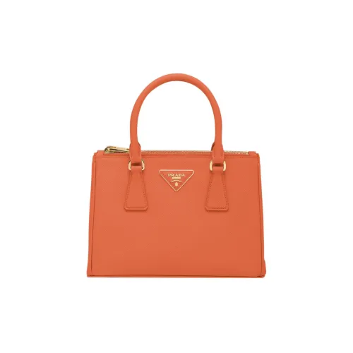 PRADA Galleria Killer Bag Сумка через плечо из кожи маленькая сумка для женщин апельсинового цвета