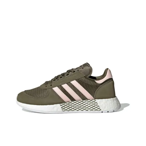 Adidas Originals MARATHON TECH Амортизация Низкий Топ Casual Женский Коричневый Зеленый Розовый
