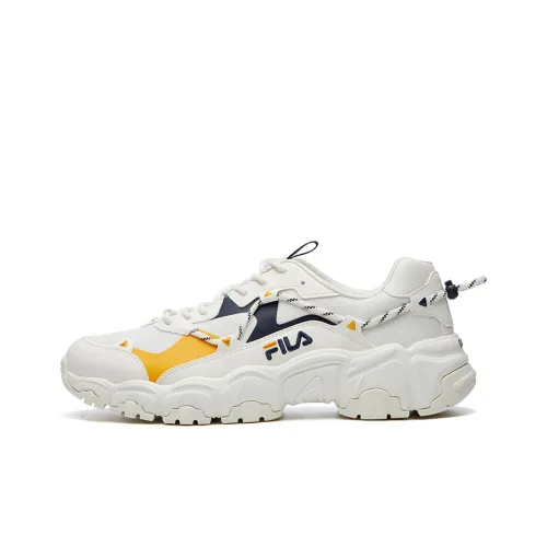 FILA Cat Claw Низкий Топ Casual Мужской Белый Синий Желтый