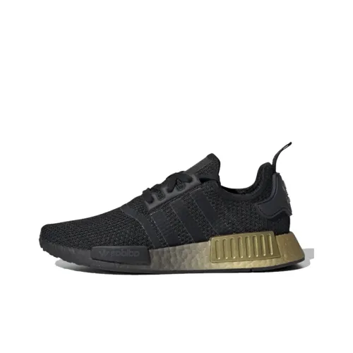 Adidas Originals NMD_R1 Slip Resistant Abrasion Resistant Низкий Топ Спортивная Повседневная Обувь Женская Черный Золото