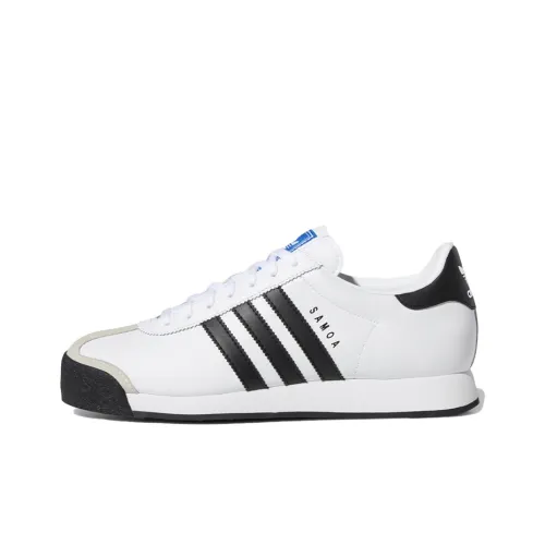 Adidas Originals Samoa Slip Resistant Abrasion Resistant Низкий Топ Повседневная Обувь Унисекс Белый Черный