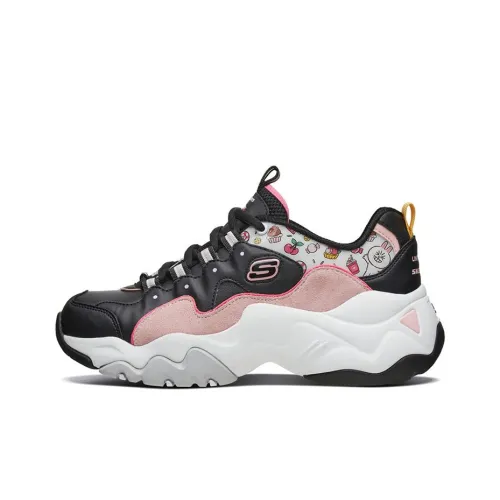 Skechers D'LITES 3,0 Low Топ Повседневная обувь Женская Черный Розовый