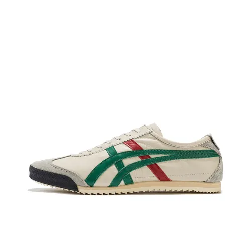 Onitsuka Tiger MEXICO 66 DELUXE совместный продукт противоскользящий устойчивый к истиранию легкий низкий топ повседневный унисекс сливочный зеленый
