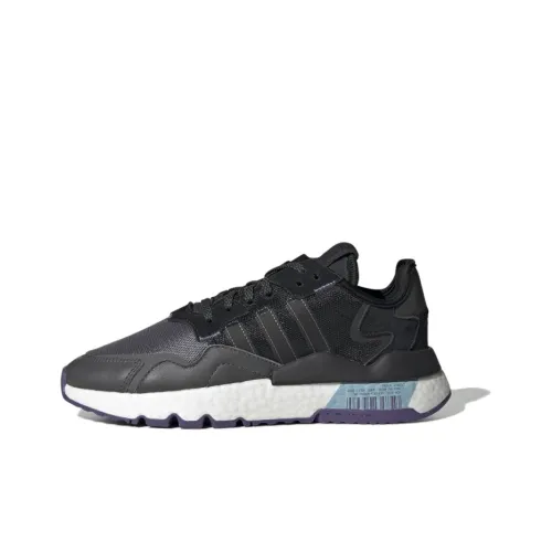Adidas Originals Nite Jogger Амортизация Износостойкий Низкий Топ Повседневная Обувь Женская Черный Фиолетовый Белый