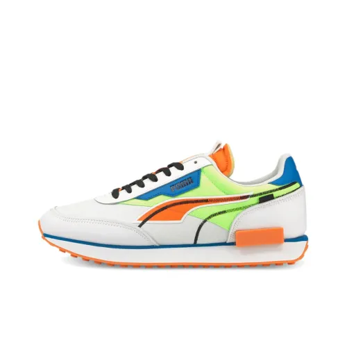 PUMA Future Rider Twofold Low Топ Кэжуал Унисекс Серый Зеленый Оранжевый