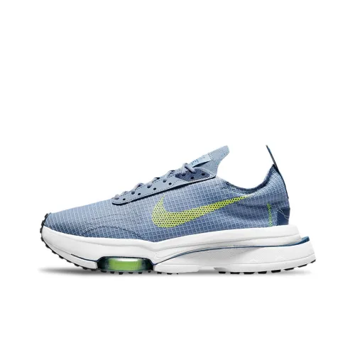 Nike Air Zoom Тип Амортизаторы Slip-resistant Abrasion-resistant Низкий Топ Повседневная обувь Мужская Синий Желтый