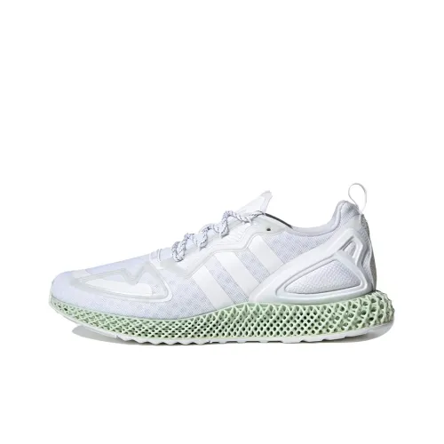 Adidas Originals ZX 2K 4D Slip Устойчивый к истиранию Низкий Топ Casual Унисекс Белый Зеленый