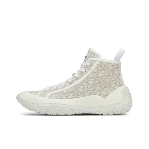 DIOR B28 Высокие Топы Повседневная Обувь Мужская Белая