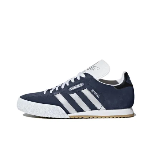 Adidas Originals Samba Устойчивый к истиранию Низкий Топ Casual Унисекс Синий Белый