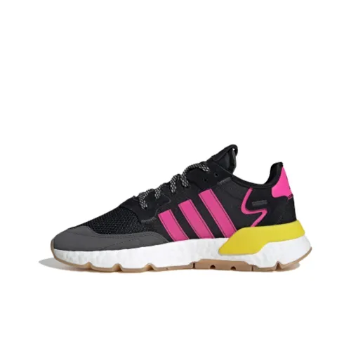 Adidas Originals Nite Jogger Non Slip Легкий Низкий Топ Casual Унисекс Черный Розовый
