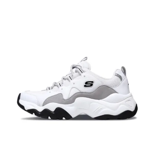 Skechers D'LITES 3,0 Низкий Топ Повседневная Обувь Мужская Белый Серый