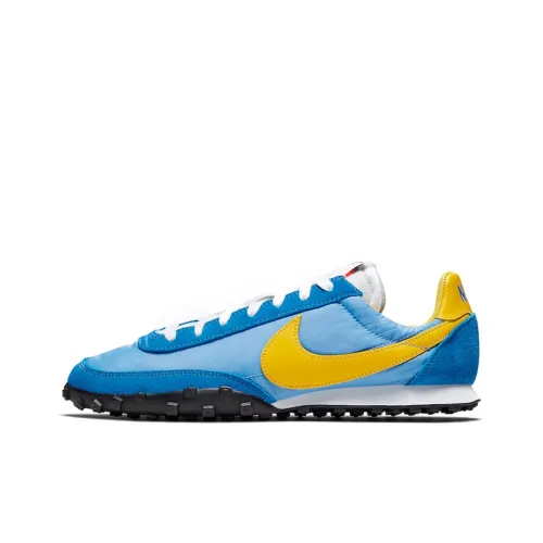 Nike Waffle Racer Non Bottom Легкий Низкий Топ Casual Унисекс Синий Желтый