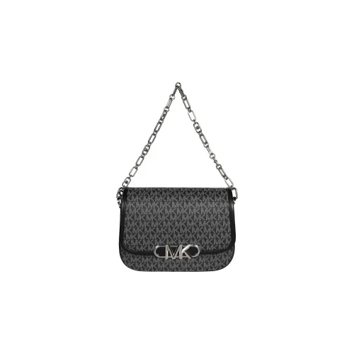 MICHAEL KORS Паркер PVC Курьерская сумка Сумка Сумка через плечо Средняя Женская Черная и Серая