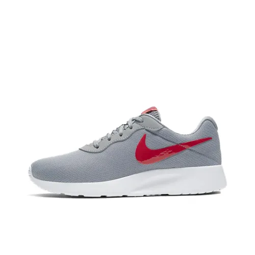 Nike Tanjun Нескользящий Легкий Низкий Топ Спортивная Повседневная Обувь Женская Серый Красный