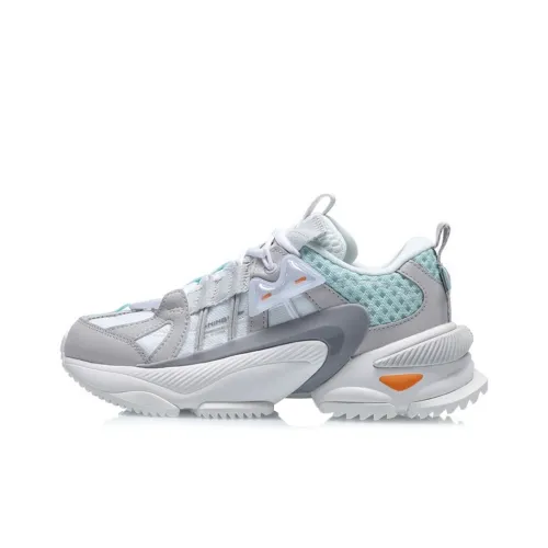 LINING Nebula M1 Амортизация Низкий Топ Спортивная Повседневная Обувь Женская Белый Серый