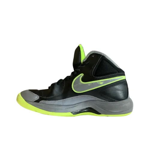 Nike Shock Absorbers Slip-Resistant Abrasion-Resistant High Top Casual Shoes Men's Black Gray Green Найк Shock Absorbers Противоскользящие Устойчивые к истиранию Высокие Топы Повседневная Обувь Мужская Черный Серый Зеленый