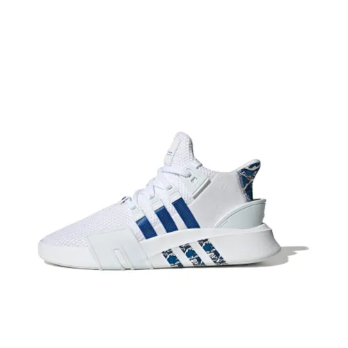 Adidas Originals EQT Support ADV Нескользящий Легкий Высокий Топ Повседневный Мужской Белый Синий Цветочный