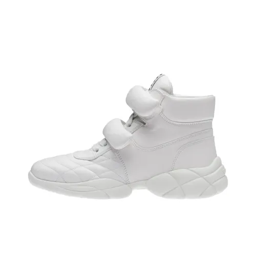 MIU MIU Matelassé Повседневная обувь Женская Белая