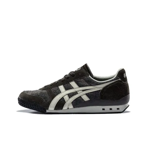 Onitsuka Tiger Ultimate 81 Амортизирующие Универсальные Противоскользящие Устойчивые к истиранию Низкий Топ Повседневная Обувь Унисекс Черный Оливковый