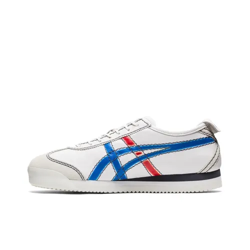 Onitsuka Tiger MEXICO 66 SD PF Slip-on Устойчивый к истиранию Низкий Топ Casual Унисекс Белый Синий Красный