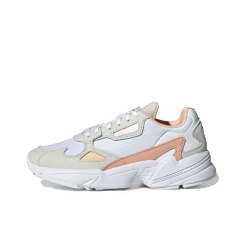 Adidas Originals Falcon Slip-on Low Top Casual Women's Gray White Pink Adidas Originals Falcon Slip-on Low Top Casual Женские Серый Белый Розовый