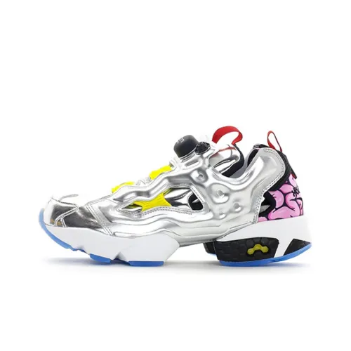 Reebok совместный Instapump Fury Черепашки-ниндзя Низкий Топ Повседневный Унисекс Серебряный