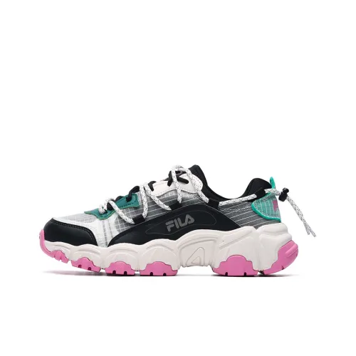 FILA FUSION Marathon Устойчивый к истиранию Низкий Топ Casual Женский Черный Зеленый