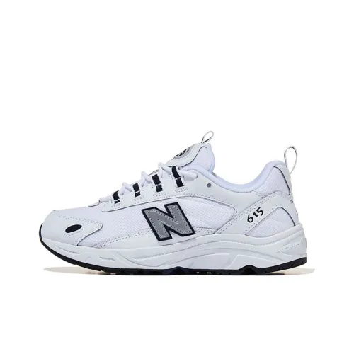 New Balance NB 615 Low Топ Casual Унисекс Белый Широкий