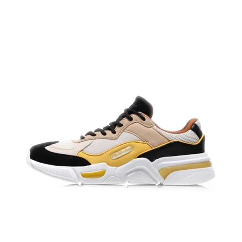 Лайнер Reverse Slip-Resistant Abrasion-Resistant Низкий Топ Спортивная Повседневная Обувь Мужская Juice Желтый